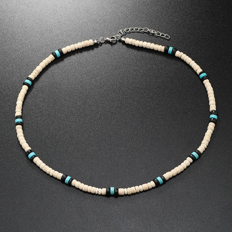 Beach Vibe Necklace - Sandstone Beads