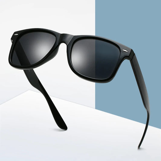 Retro Black Shades - Squared Sunglasses