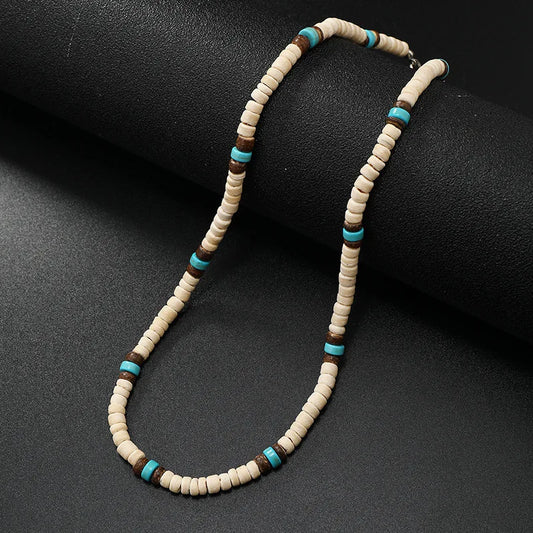 Beach Vibe Necklace - Sandstone Beads